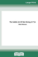 Cover of The Subtle Art of Not Giving a F*CK by Mark Manson - Business and Economics Book
